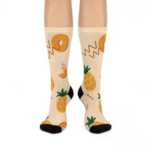 Pineapple Socks, Funky Fun Socks, Cute Fruit Socks, Secret Santa Gift, Gift For Him, Gift For Her
