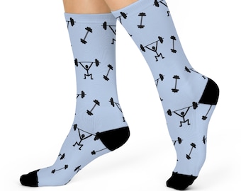 Funky Gym Socks, Powerlifting Design, Workout Gift