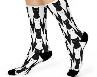 Cat Socks, Cat Lovers, Cozy Socks, Fun Socks, Funny Socks, Funky Socks, Cute Socks, Black Cats, Cat Lover gifts, Gifts for Her, Womens Socks
