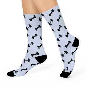 Dumbbell Gym Socks, Funky Socks, Funny Socks, Cute Gym Socks, Gym Attire, Fun Socks, Cozy