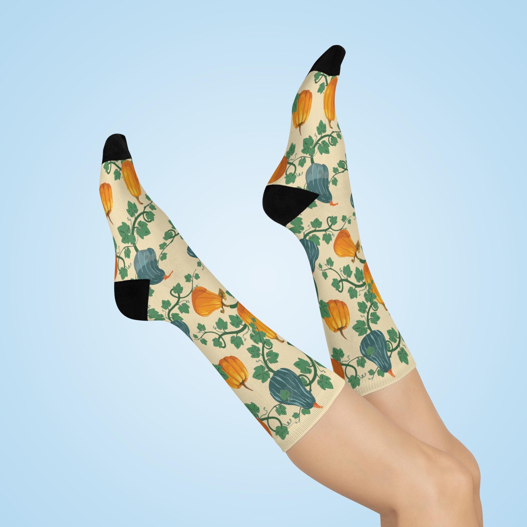 Cozy Fall Squash Socks - Cute, Funky, and Fun Autumn Socks for Cozy ...