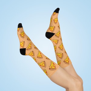 Drippy Pizza Fall Socks, Gift for Him, Gift for Her, Gym Socks, Cute Socks, Cozy Socks, Funky Funny Socks, Fun Socks