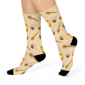 Bee Socks, Honey Socks, Bee Lover Gift, Cozy Socks, Fun Socks, Gift for Her, Gift For Girlfriend, Best Gift, Secret Santa, Bee Keeper