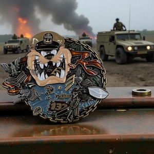 Tasmanian Devil Chief Season Challenge coin, glow in the dark. Class 132