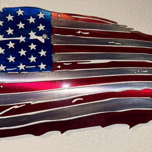 Metal Thermal Printed American Flag
