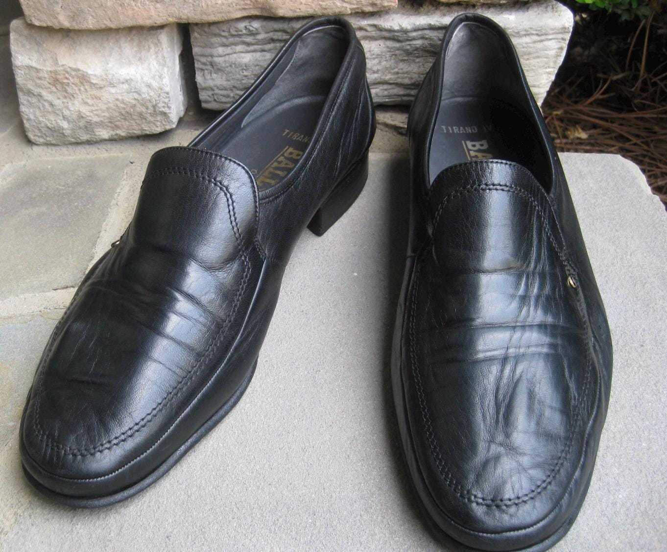 Bally Tirano Mens loafers 9 Bally Mens Loafer Black Leather Tirano Slip On Shoes Size  main image 3