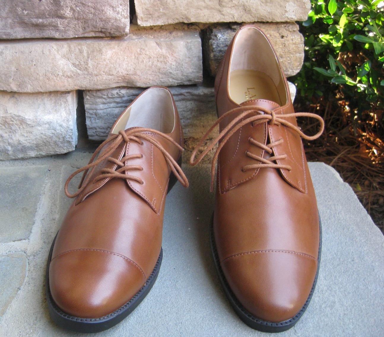 Men’s Ralph Lauren Brown Leather Oxford Dress Shoes - 9.5 Made in Italy Polo Ralph Lauren Leather Upper Brown Dress Shoes for Men  main image 4