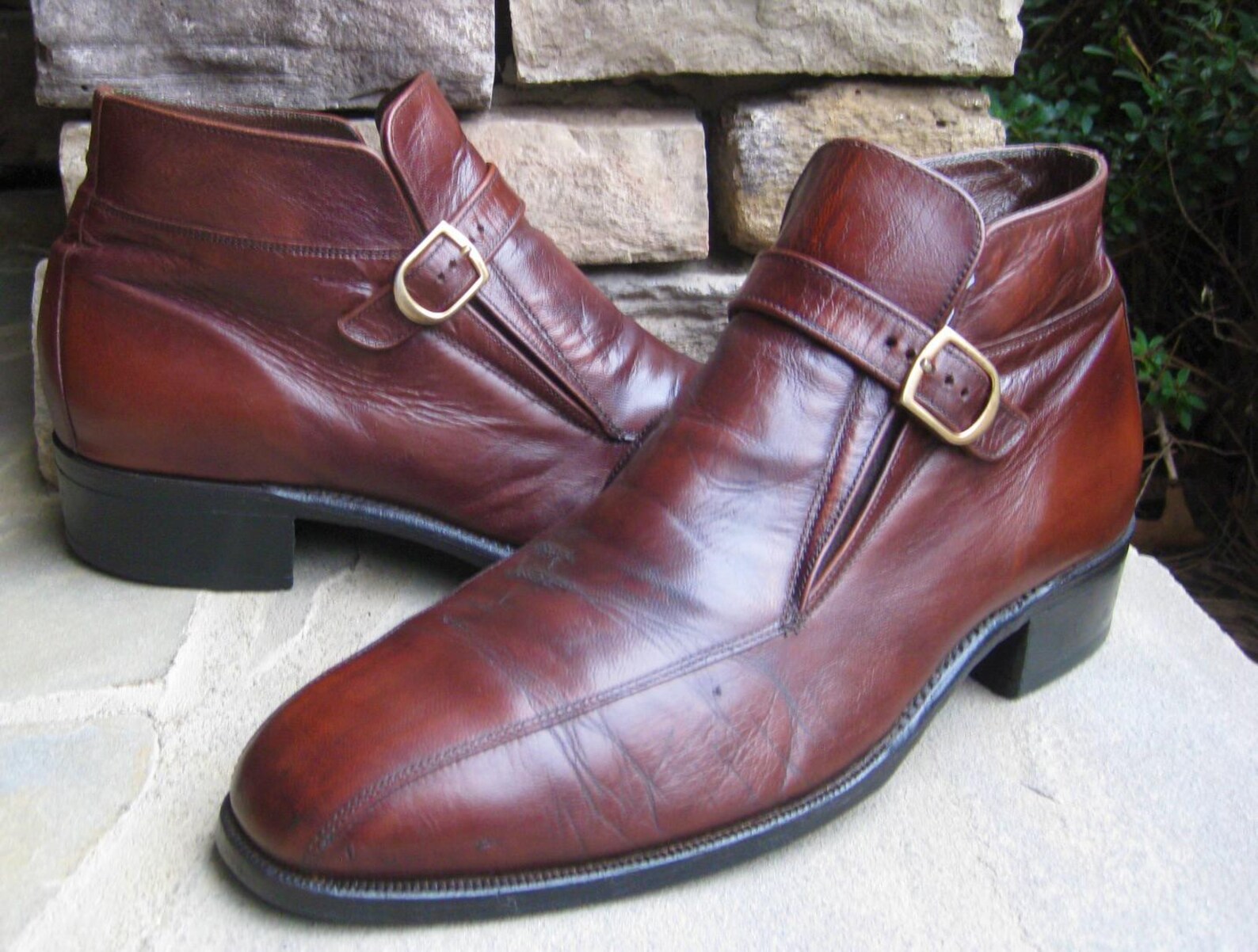 Size 9C Vtg 70s FLORSHEIM IMPERIAL Men's 'guardsman' Monk Strap Chukka ...