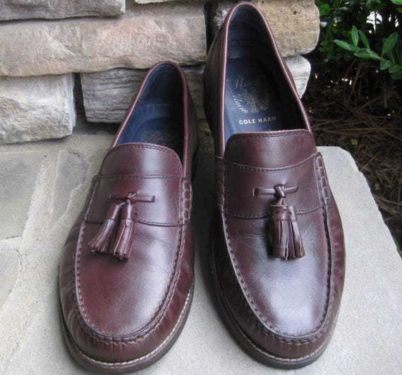 Cole haan men’s Classic Brown Tassel Loafers size 8.5M Cole Haan Genuine Lizard Kiltie Tassel Loafers Italy Mens  main image 4