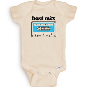 Best Mix Baby Onesie® - Mom And Dad Baby Bodysuit - Funny Retro Baby Outfit - Cute Baby Gift - Music Themed Baby Romper - Neutral Bodysuit