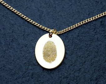 Fingerprint jewelry • Fingerprint necklace • Memorial Jewelry Gift