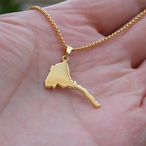 Eritrea Map Necklace – Gold Plated African Pendant, Eritrean Heritage Cultural Jewelry for Him & Her