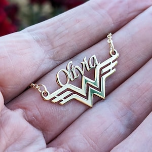 Custom Name with Wing Pendant • Woman Wing Necklace Jewelry
