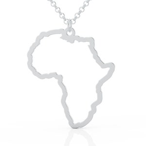 African Map Necklace • Africa Necklace for Women • African Map Necklace available in Gold, Rose Gold and Silver
