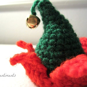 PATTERN Tiny Crocheted Elf Hat Santa's Little Helper Fascinator Instant Download by lostsentiments image 4