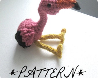 PATTERN for Flamingo Amigurumi Plush Toy - Instant Download - by lostsentiments