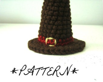 PATTERN - Pilgrims Hat Crocheted in Amigurumi - Instant Download - by lostsentiments