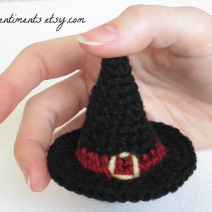 PATTERN Tiny Witch Hat Crocheted in Amigurumi Instant Download by lostsentiments image 4