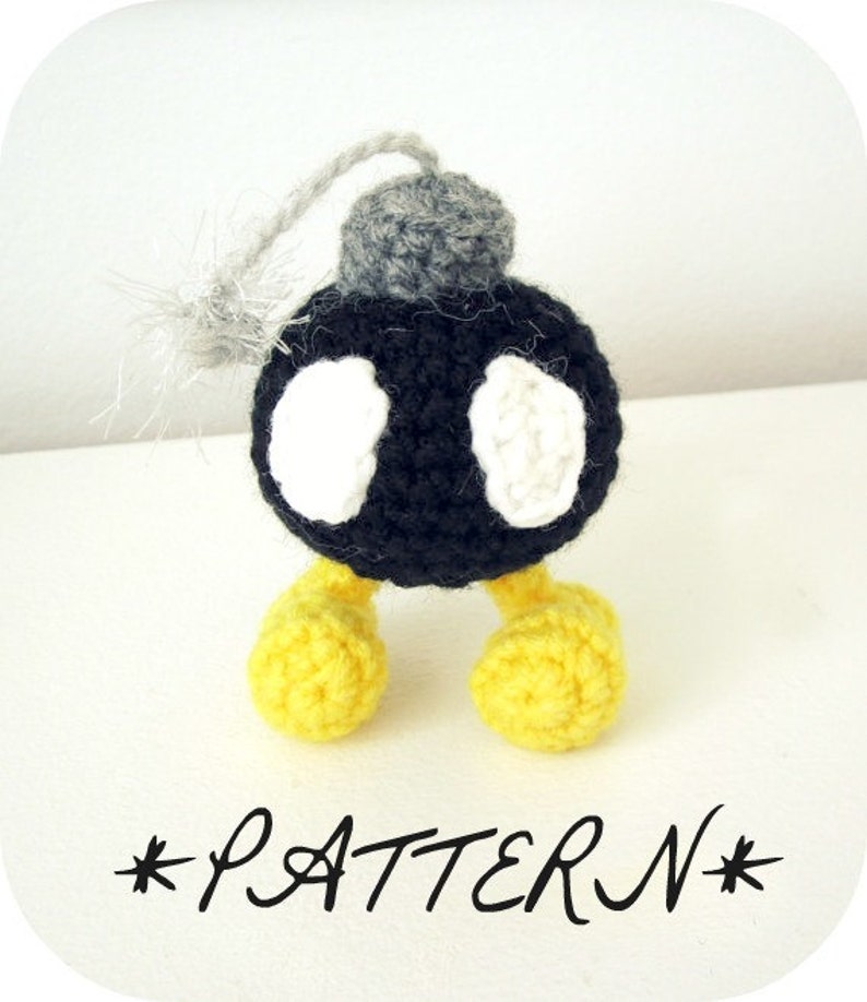 PATTERN for Bomb Omb Amigurumi Plush Toy Instant Download Inspired by Super Mario Bros image 1