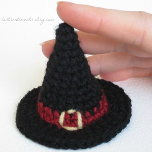 PATTERN Tiny Witch Hat Crocheted in Amigurumi Instant Download by lostsentiments image 2