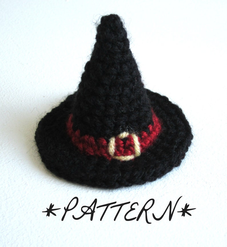 PATTERN Tiny Witch Hat Crocheted in Amigurumi Instant Download by lostsentiments image 3