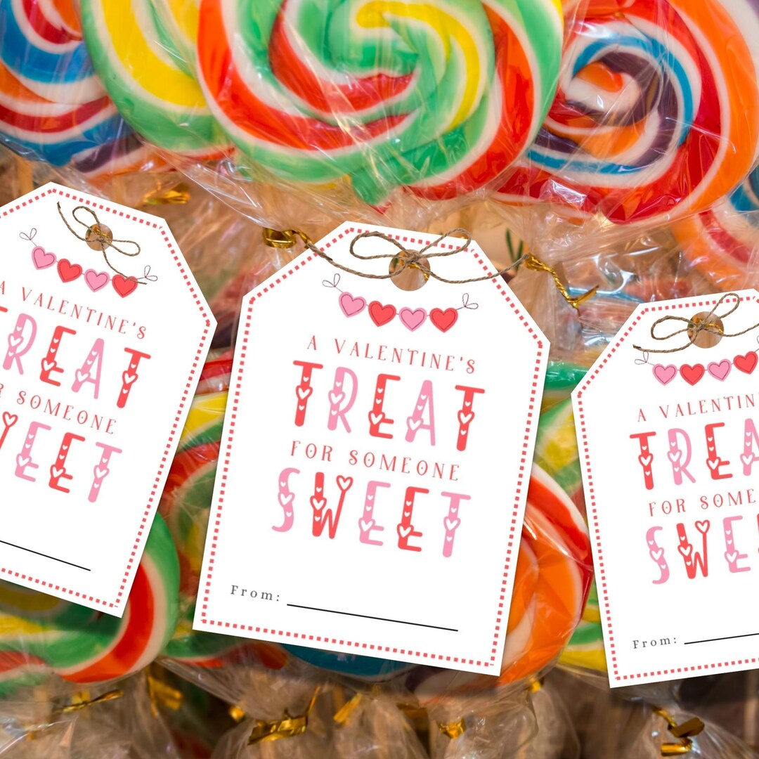 PRINTABLE Valentines Classroom Favors Gift Tag PDF File Valentine Days ...