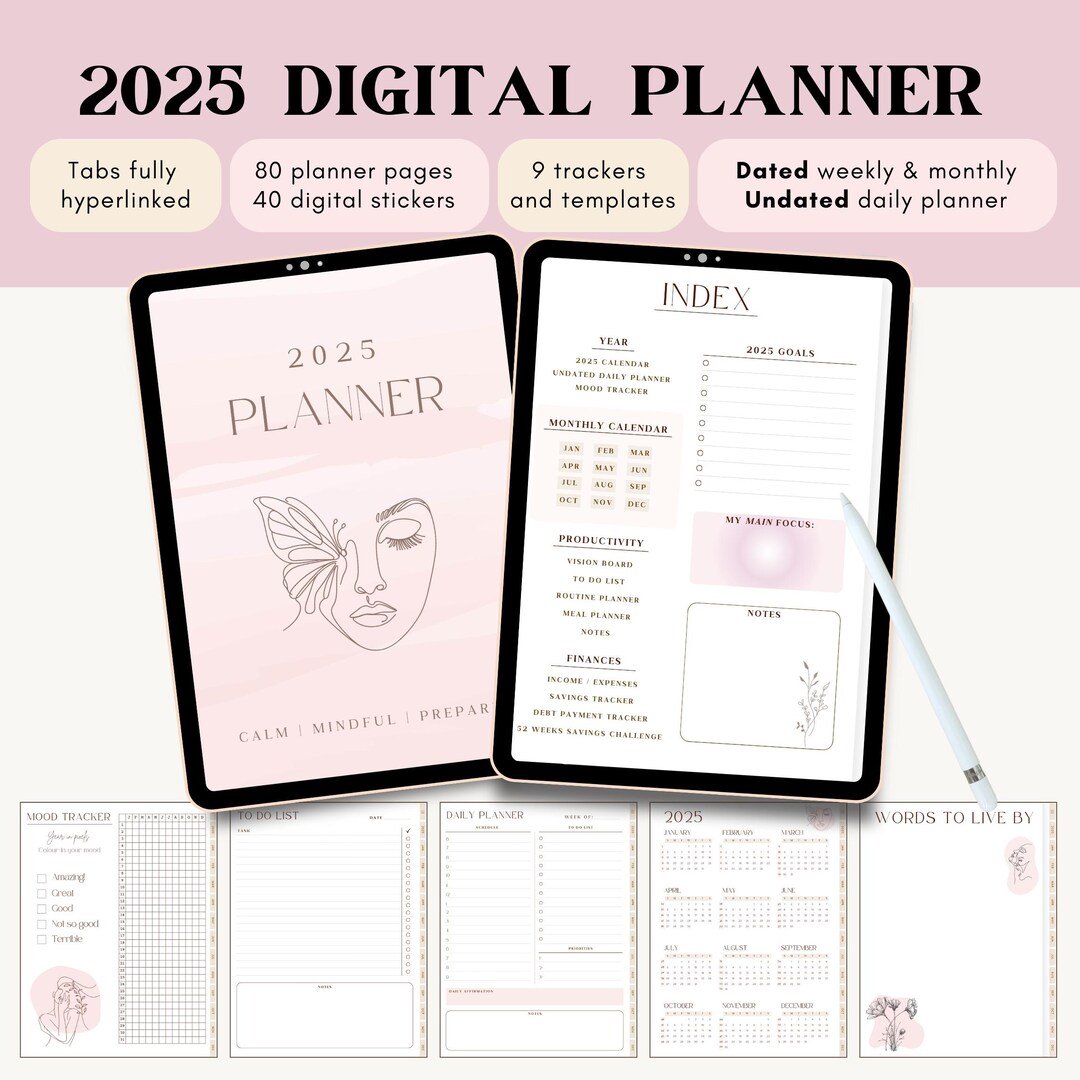 All-in-one Planner 2025 Journal DIGITAL ONLY - iPad Planner for ...