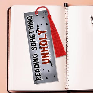 reading something unholy bookmark