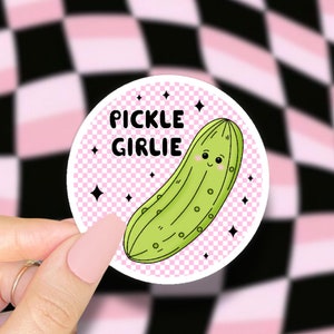 Pickle Girlie Sticker: Water Resistant Vinyl Decal