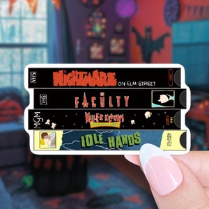 horror vhs stack sticker