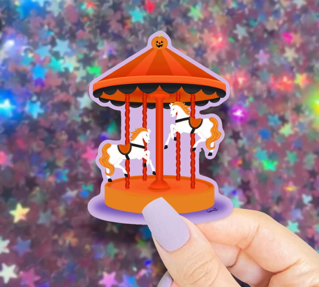 Carousel Sticker // Carnival Merry Go Round Sticker - Etsy
