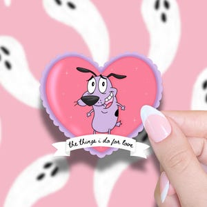 lila Hundeliebe Aufkleber