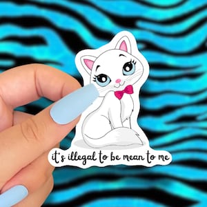 it&#39;s illegal to be mean to me sticker