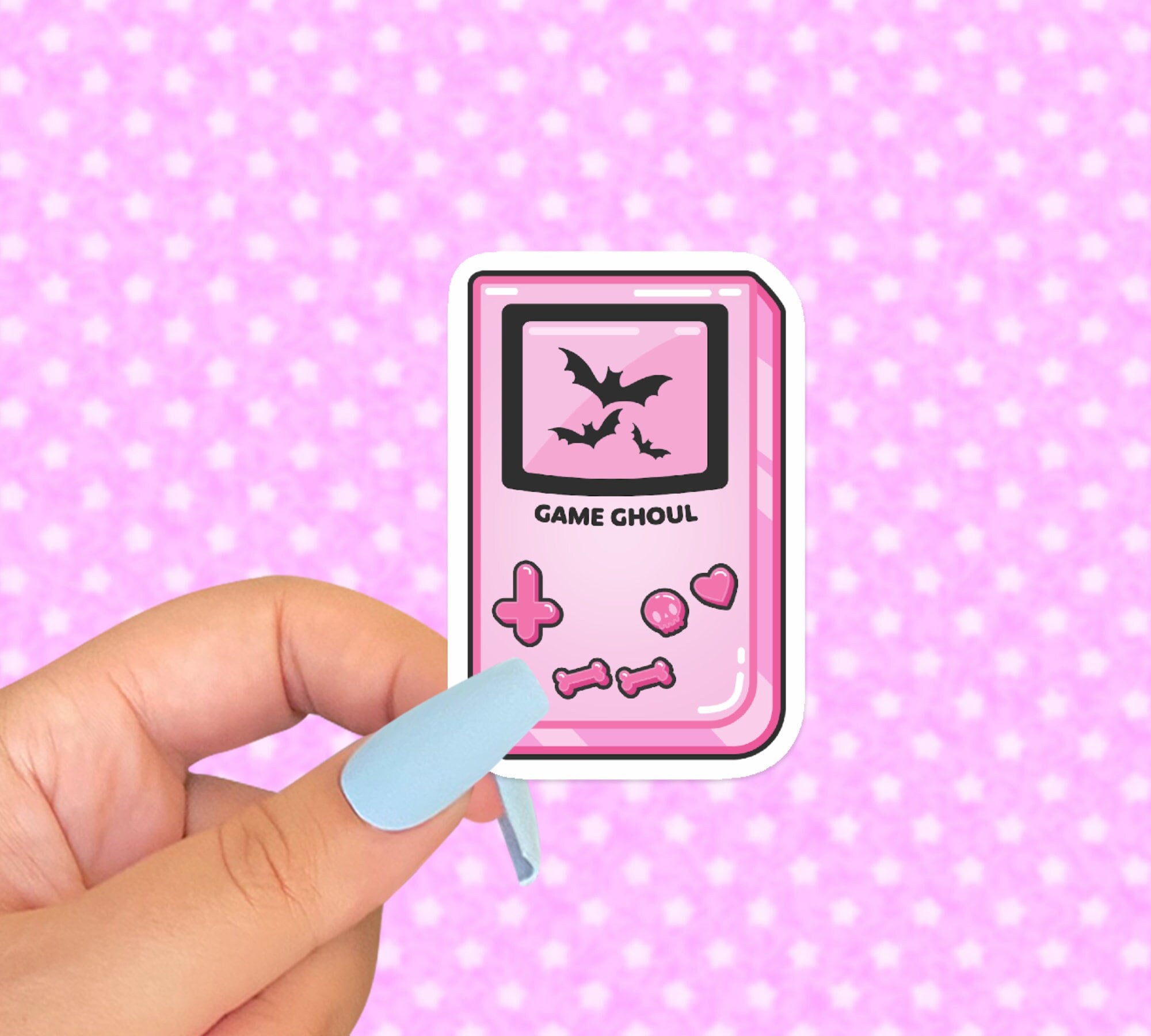 game ghoul sticker // spooky gamer girl sticker