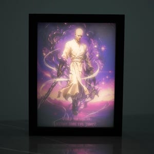 Szeth-son-son-Vallano Light Painting, Stormlight Decor, Cosmere LightBox, Bookish Gift for Brandon Sanderson Fan, Fantasy Room, Book Lover