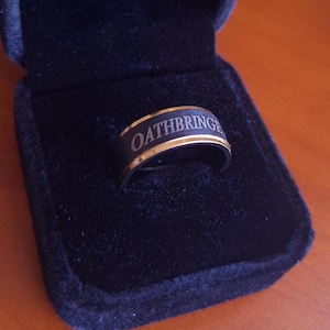 COLLECTOR&#39;S EDITION &quot;Oathbringer&quot; Custom Engraved Stormlight Archive Ring, Brandon Sanderson&#39;s Cosmere Gift, Way of Kings, Dalinar Kholin