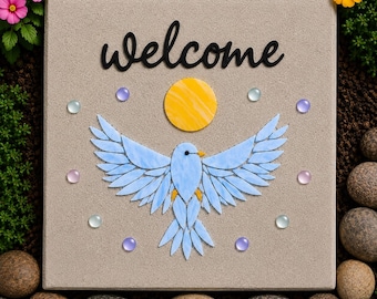 Blue Bird Precut Stained Glass Mosaic Kit