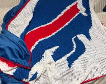 Football Team Blanket Crochet Pattern - Buffalo Inspired