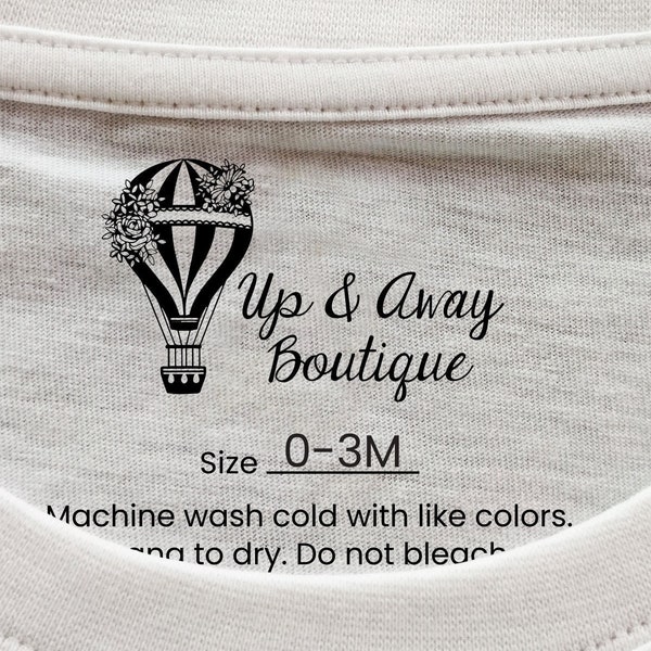 Clothing Labels Sizes Stamp Sets, Adult Sizes, Child Sizes, Toddler Sizes, Infant Sizes, 0-3M Example Stamp, Mini Half Inch Stamp