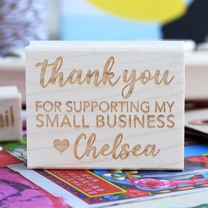 Personalisierter 'Thank You' Stempel: Kleiner Business Logo Stempel