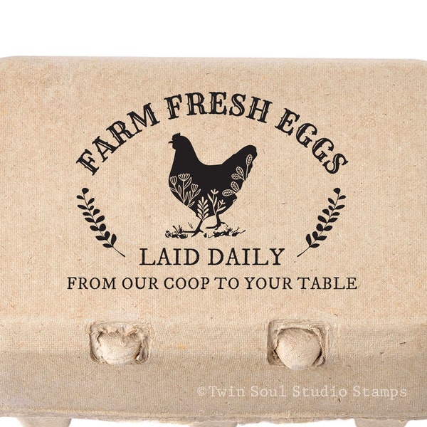 Custom egg carton stamp, personalized egg stamp, farm stamp, chicken lover gift, egg stamp, egg carton label, chicken coop, gift for farmer