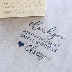 Thank You for Supporting Small Business Stamp - Custom Stamp - Shop Small Stamp
