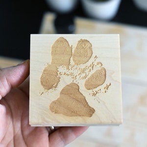 Paw Print Stamp, Dog Paw, Cat Paw, Personalized Pet Name Stamp, Pet Signature Stamp, Cat Mom Gift, Dog Mom Gift, Pet Lover Gift Idea image 1