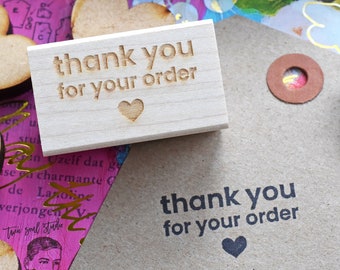 Thank You Stamp - Thank You For Your Order Stamp - Thank you Biz Stamp - Shop Small Stamp
