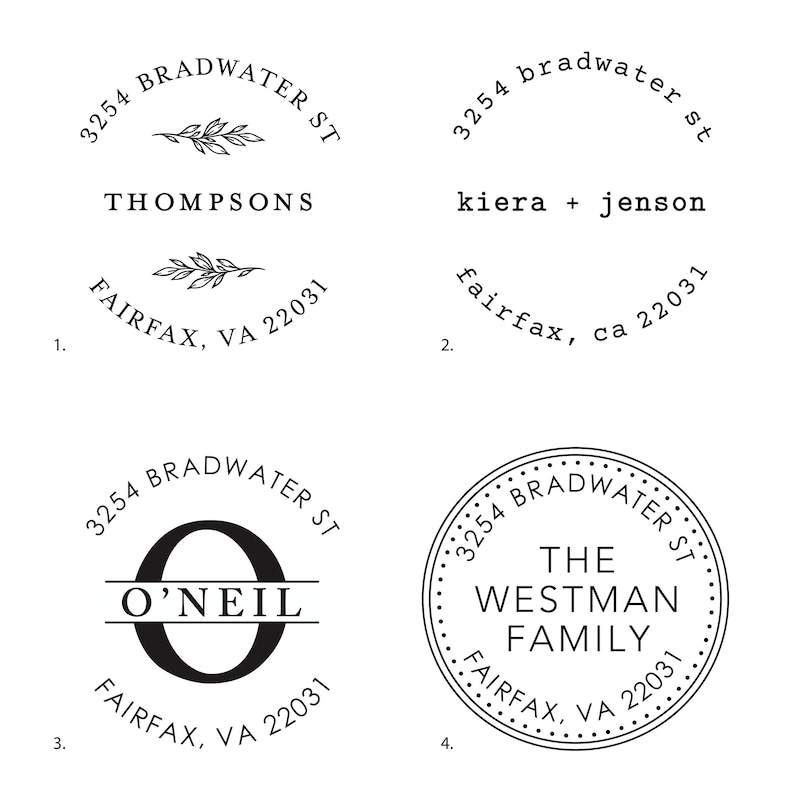 Monogram Address - Etsy