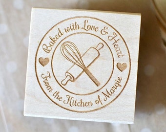 Custom Baking Stamp: From the Kitchen Of, Personalized Food Label