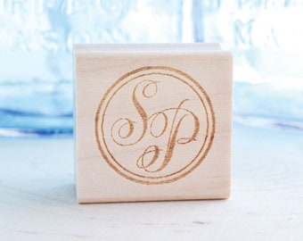 Personalized Monogram Initials Stamp Personalized Stamp Gift for Her Book Lover Teacher Gift Engagement Couples Wedding Gift Rubber Stamp