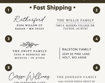Address Stamp | Custom Rubber Address Stamp Self-Inking | Personalized Return Address Stamp | Free Shipping