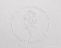 Custom Embosser Birth Month Flower Personalized Ex Libris Book Embosser From the Library of Stamp Personalized Library Stamp Book Lover Gift