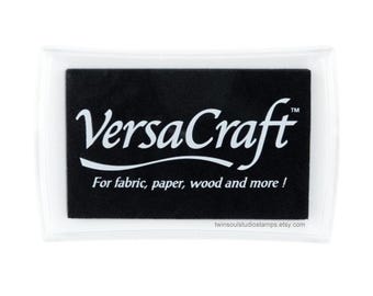 VersaCraft Real Black Fabric Ink Pad: Non-Toxic, Fade-Resistant